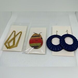 Lot 3 Sets Boutique Earrings.